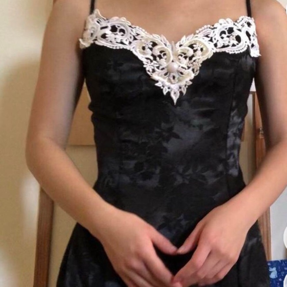 Vintage 90s Velvet Slit Dress